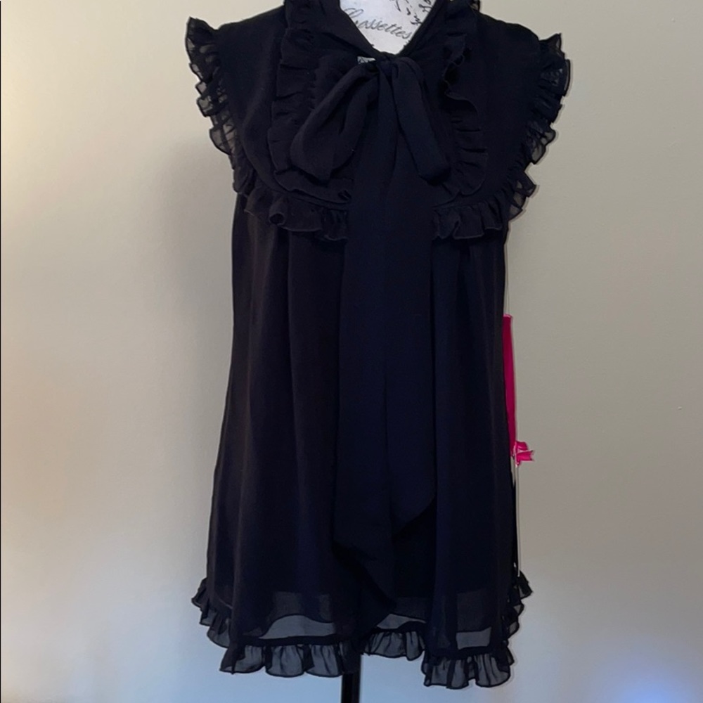 NWT Paris Hilton Sleeveless Ruffle Top